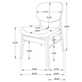 Benford Dining Side Chair Upholstered Seat Dark Brown (Set of 2) | King | Brown | Dark Brown | 193833