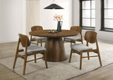 Benford Dining Side Chair Upholstered Seat Dark Brown (Set of 2) | King | Brown | Dark Brown | 193833