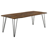 Neve 80-inch Live Edge Dining Table Grey Sheesham | Brown | Grey Sheesham | 193861