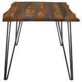Neve 80-inch Live Edge Dining Table Grey Sheesham | Brown | Grey Sheesham | 193861