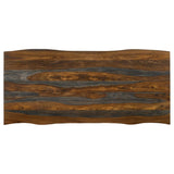 Neve 80-inch Live Edge Dining Table Grey Sheesham | Brown | Grey Sheesham | 193861