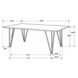 Neve 80-inch Live Edge Dining Table Grey Sheesham | Brown | Grey Sheesham | 193861