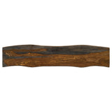 Neve Live Edge Wood Dining Bench Hairpin Legs Grey Sheesham | Brown | Grey Sheesham | 193863
