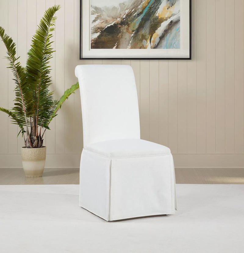 Shawna Upholstered Skirted Side Chair Black (Set of 2)