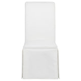 Shawna Upholstered Skirted Side Chair White (Set of 2) | White | 193912WHT