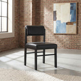 Kehoe Upholstered Dining Side Chair Black (Set of 2) | Black | Black / Black | 193922BLK