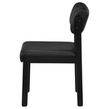 Kehoe Upholstered Dining Side Chair Black (Set of 2) | Black | Black / Black | 193922BLK