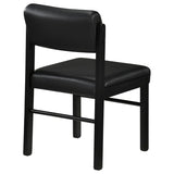 Kehoe Upholstered Dining Side Chair Black (Set of 2) | Black | Black / Black | 193922BLK