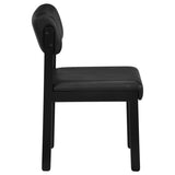 Kehoe Upholstered Dining Side Chair Black (Set of 2) | Black | Black / Black | 193922BLK