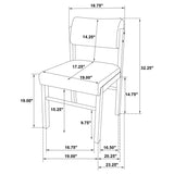 Kehoe Upholstered Dining Side Chair Black (Set of 2)
