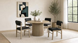 Kehoe Upholstered Dining Side Chair Black and Natural Oak (Set of 2) | Brown | Natural Oak / Black | 193922NAT