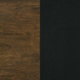 Kehoe Upholstered Dining Side Chair Black and Walnut (Set of 2) | Brown | Walnut / Black | 193922WAL