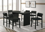 Kehoe Upholstered Counter Height Chair Black (Set of 2) | Black | Black / Black | 193929BLK
