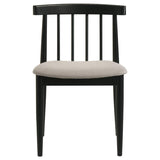 Hamlyn 5-piece Round Wood Dining Set Wheat and Black