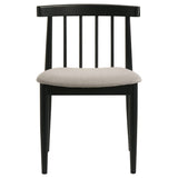 Hamlyn 5-piece Round Wood Dining Set Wheat and Black