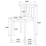 Hamlyn 5-piece Round Wood Dining Set Wheat and Black