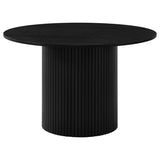 Hamlyn 43-inch Round Wood Dining Room Table Black | 193930BLK