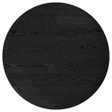 Hamlyn 43-inch Round Wood Dining Room Table Black | 193930BLK
