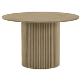 Hamlyn 43-inch Round Wood Dining Room Table Natural Oak | Brown Natural Oak | 193930NAT