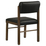 Hamlyn 5-piece Round Wood Dining Set Black and Walnut | Brown | Walnut / Black | 193930WAL-S5C