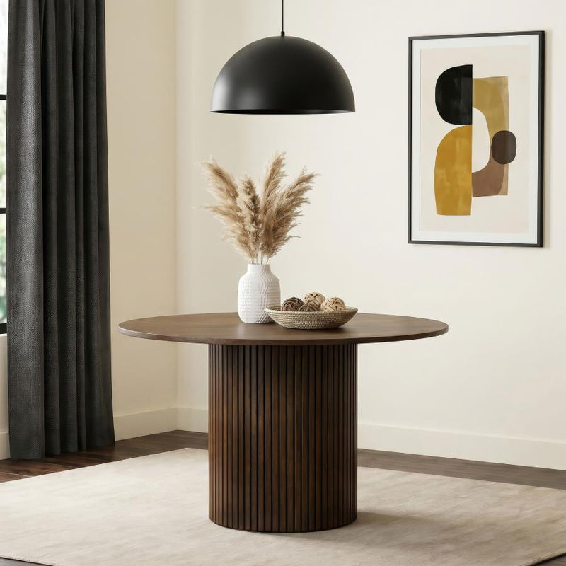 Hamlyn 47-inch Round Wood Dining Room Table Black