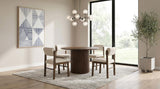 Hamlyn 47-inch Round Wood Dining Room Table Walnut | Brown | Walnut | 193930WAL