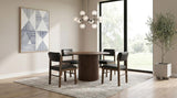 Hamlyn 47-inch Round Wood Dining Room Table Walnut | Brown | Walnut | 193930WAL