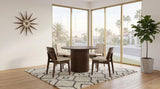 Hamlyn 47-inch Round Wood Dining Room Table Walnut | Brown | Walnut | 193930WAL