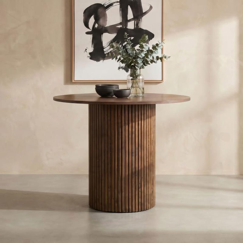 Hamlyn 43-inch Round Wood Counter Height Dining Table Black