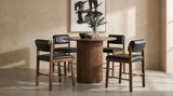Hamlyn 43-inch Round Wood Counter Height Dining Table Walnut | Brown | Walnut | 193938WAL