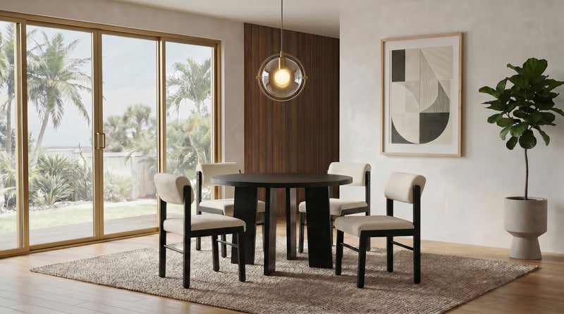 Strouse 5-piece Dining Set Wheat and Black