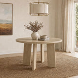 Strouse 47-inch Round Wood Dining Room Table Black