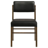 Strouse 5-piece Dining Set Black and Walnut | Brown | Walnut / Black | 193940WAL-S5C
