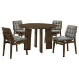 Strouse 5-piece Dining Set Grey and Walnut | Brown | Walnut / Grey | 193940WAL-S5E