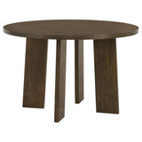 Strouse 47-inch Round Wood Dining Room Table Walnut | King | Brown | Walnut | 193940WAL