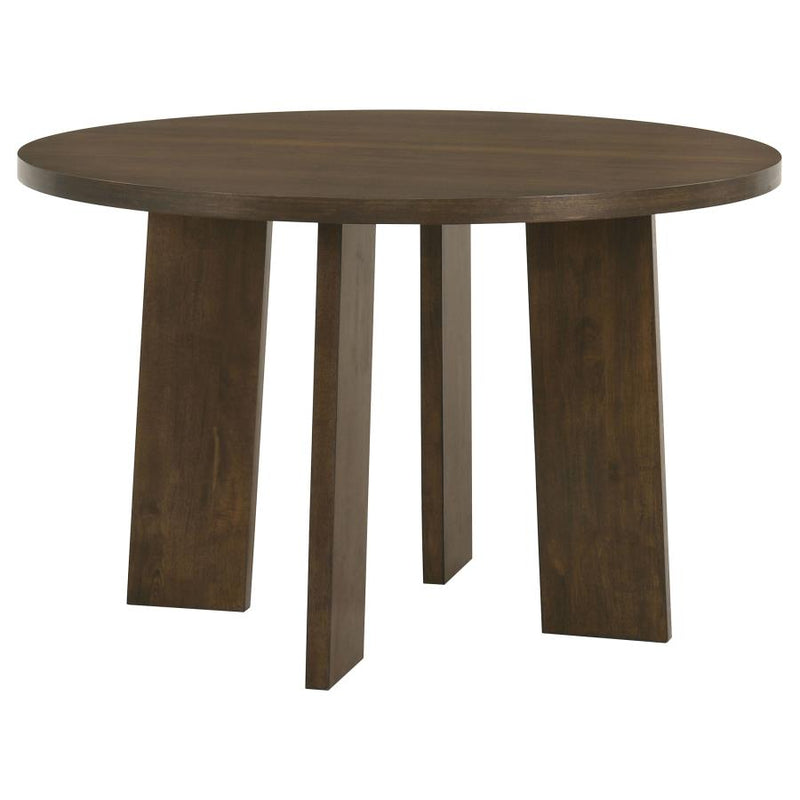 Strouse 47-inch Round Wood Dining Room Table Black
