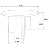 Strouse 47-inch Round Wood Dining Room Table Walnut | King | Brown | Walnut | 193940WAL