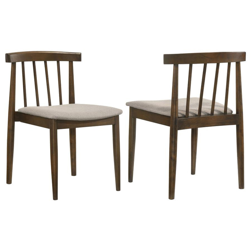 Cullen Dining Side Chair Upholstered Seat Black (Set of 2)