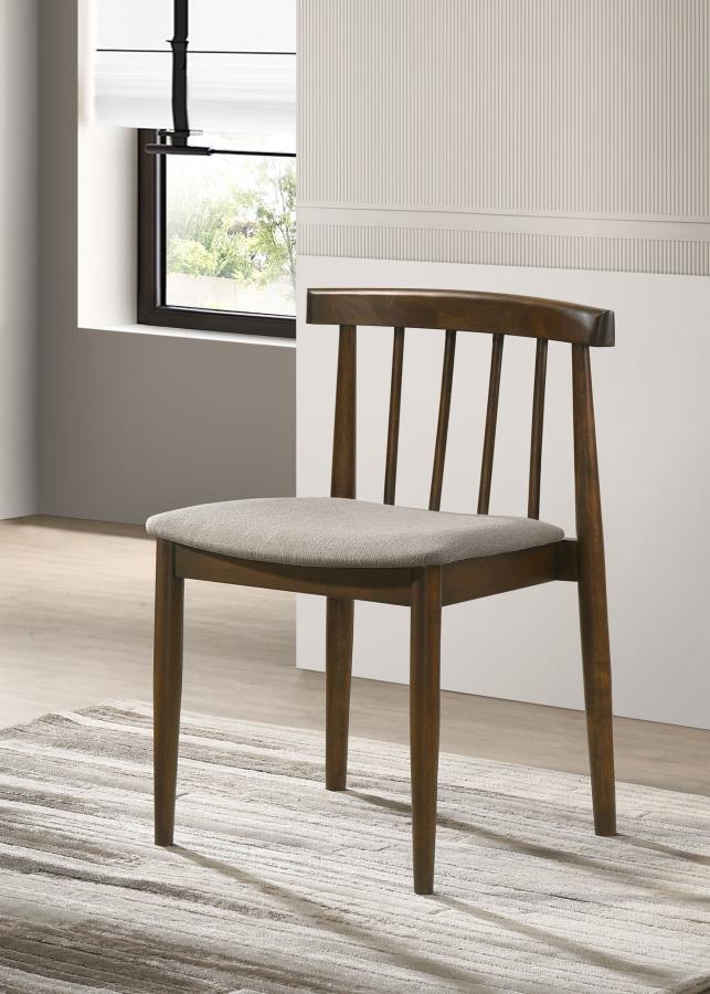 Cullen Dining Side Chair Upholstered Seat Black (Set of 2)
