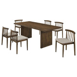 Decker 7-piece 82-inch Rectangular Dining Set Wheat and Walnut | Brown | Walnut / Wheat | 193951WAL-S7A