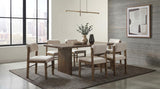 Decker 7-piece 82-inch Rectangular Dining Set Black and Walnut