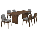Decker 7-piece 82-inch Rectangular Dining Set Grey and Walnut | Brown | Walnut / Grey | 193951WAL-S7E