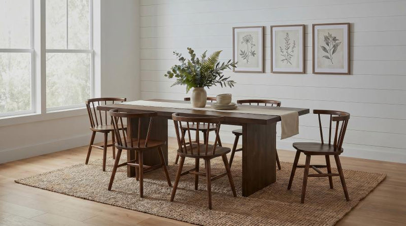 Decker 7-piece 82-inch Rectangular Dining Set Black