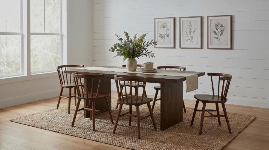 Decker 7-piece 82-inch Rectangular Dining Set Walnut | King | Brown | Walnut | 193951WAL-S7F