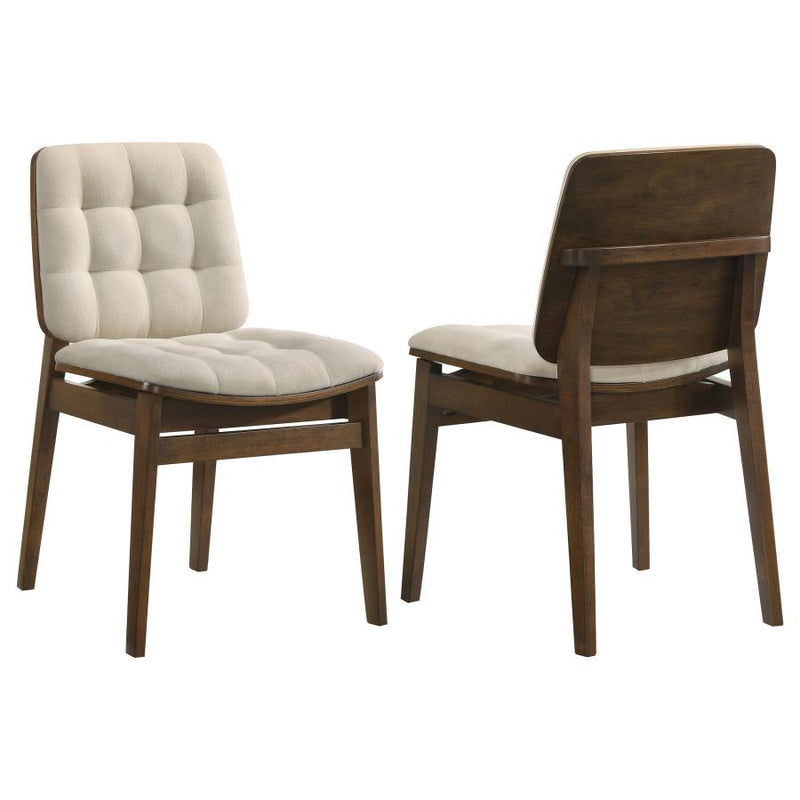 Redbridge Upholstered Side Chair Cream and Black (Set of 2)