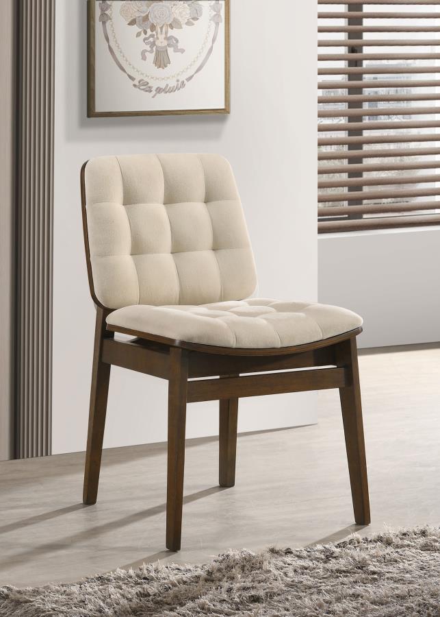 Redbridge Upholstered Side Chair Cream and Black (Set of 2)