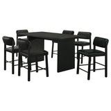 Decker 7-piece 70-inch Rectangular Counter Height Dining Set Black | King | Black | Black / Black | 193958BLK-S7C
