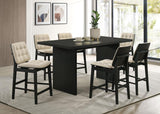 Decker 70-inch Rectangular Wood Counter Height Dining Table Black | 193958BLK