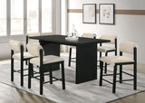 Decker 70-inch Rectangular Wood Counter Height Dining Table Black | 193958BLK