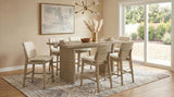 Decker 7-piece 70-inch Rectangular Counter Height Dining Set Cream and Black